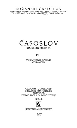 Časoslov rimskog obreda IV