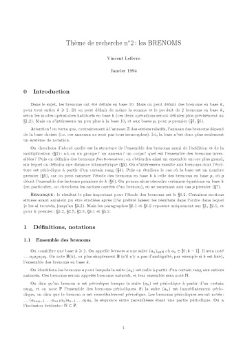 Les Brenoms [k-adic numbers] [expository notes]