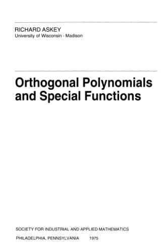 Orthogonal Polynomials and Special Functions
