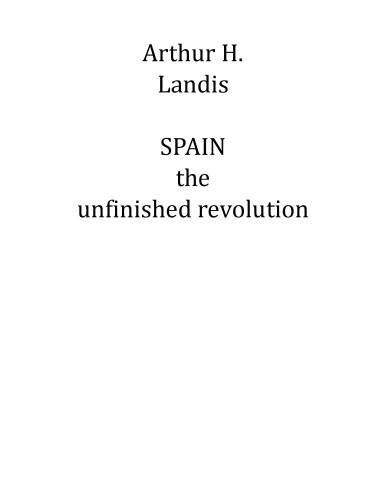 Spain, the unfinished revolution