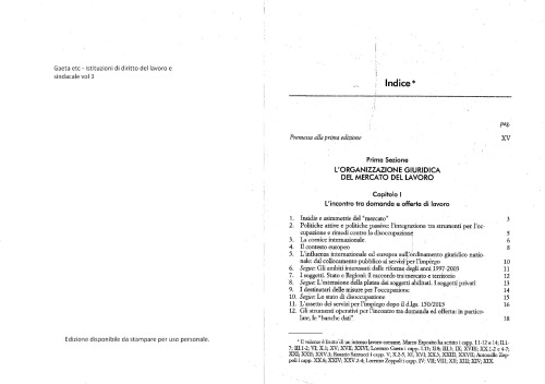 Istituzioni di diritto del lavoro e sindacale