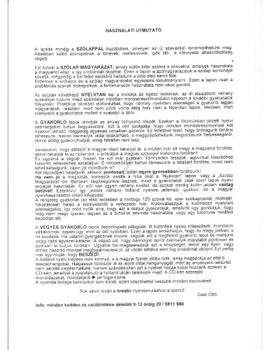 Kreatív Holland - Kezdő/Középfok