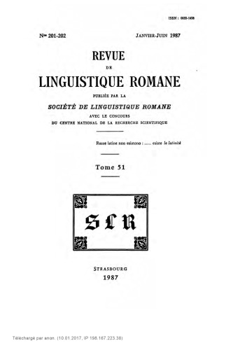 Revue de linguistique romane