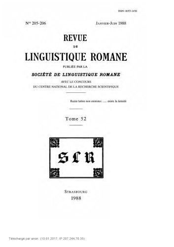 Revue de linguistique romane