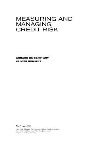 The Standard & Poor’s Guide to Measuring and Managing Credit Risk