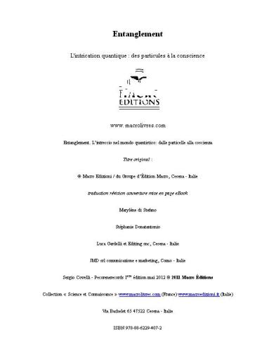 Entanglement : l’intrication quantique, des particules à la conscience