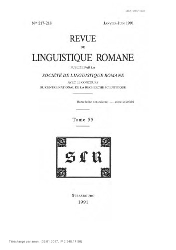 Revue de linguistique romane