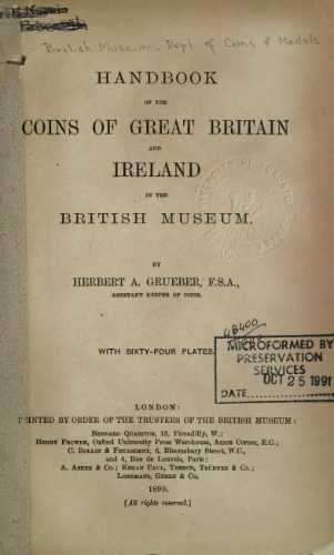 Handbook of the coins of Great Britain and Ireland in the British Museum