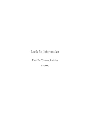 Logik für Informatiker [Lecture notes]