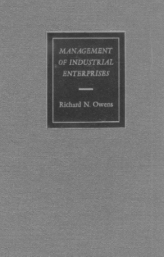 Management of industrial enterprises