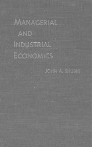 Managerial and industrial economics