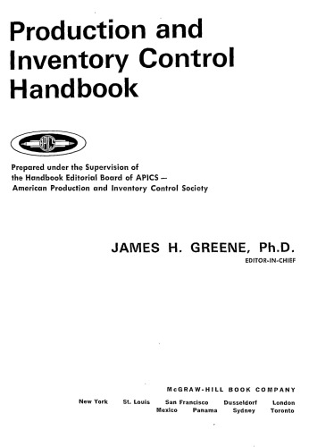 Production and Inventory Control Handbook