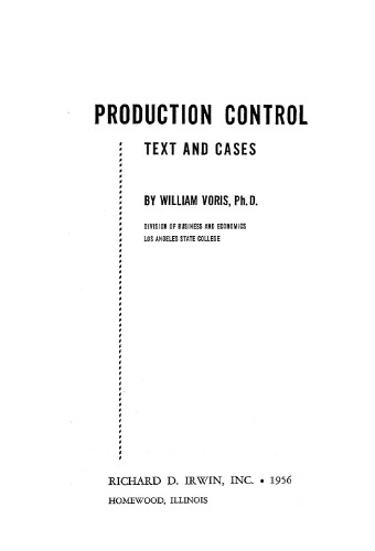 Production control: text and cases