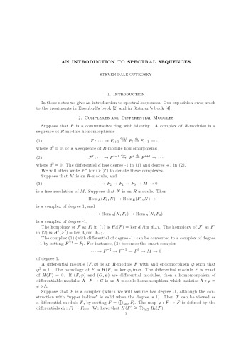 An introduction to spectral sequences [Lecture notes]