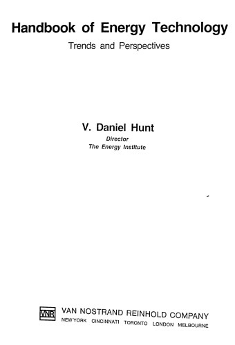 Handbook of Energy Technology: Trends and Perspectives