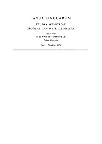 A Functional Analysis of Present Day English on a General Linguistic Basis
