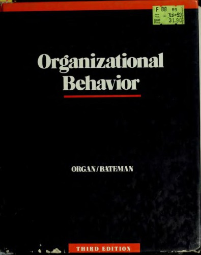 Organizational behavior: an applied psychological approach
