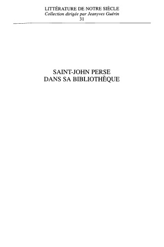 Saint-John Perse dans sa bibliothèque