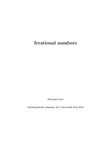 Irrational numbers