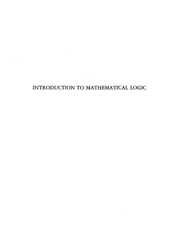 Introduction to Mathematical Logic