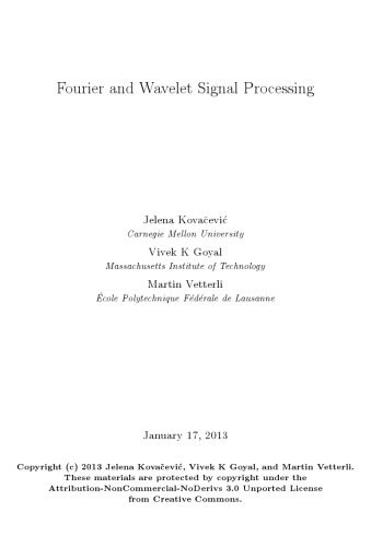 Fourier & Wavelet Signal Processing (free version)