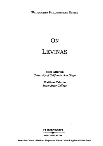 On Levinas