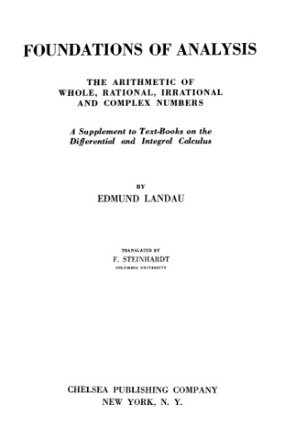 Foundations of analysis