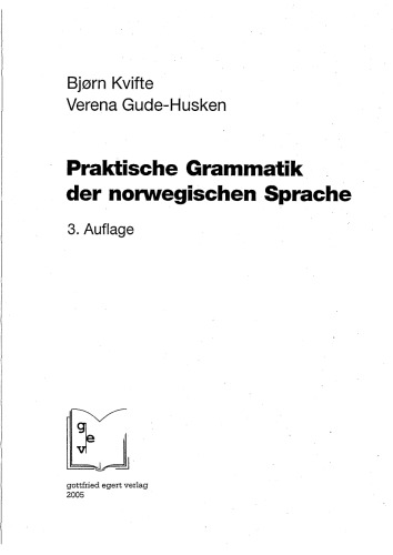 Praktische Grammatik der norwegischen Sprache