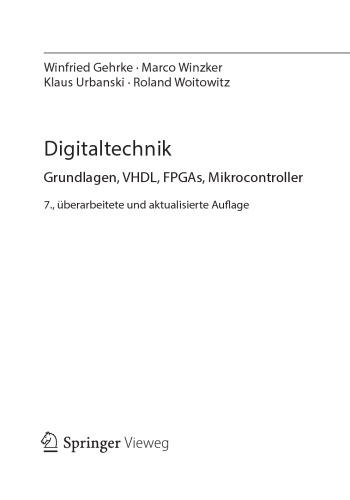 Digitaltechnik Grundlagen, VHDL, FPGAs, Mikrocontroller