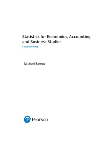 Statistics for Economics Accounting and Business Studies