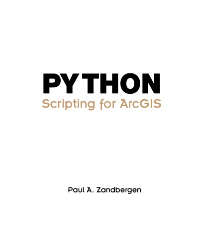 Python Scripting for ArcGIS