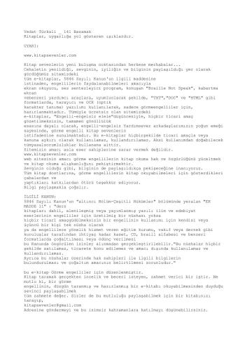 Vedat Turkali _ 141 Basamak - Yasar Mutlu.epub