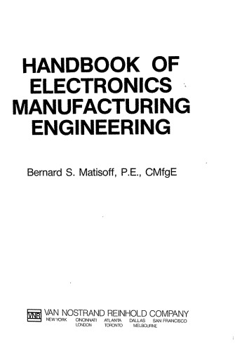 Handbook of Electronic Manufacturing Engineering