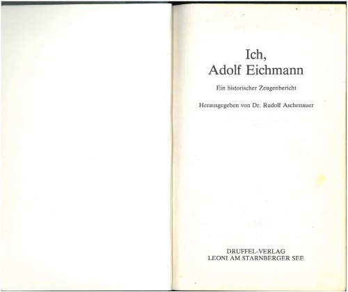 Ich, Adolf Eichmann