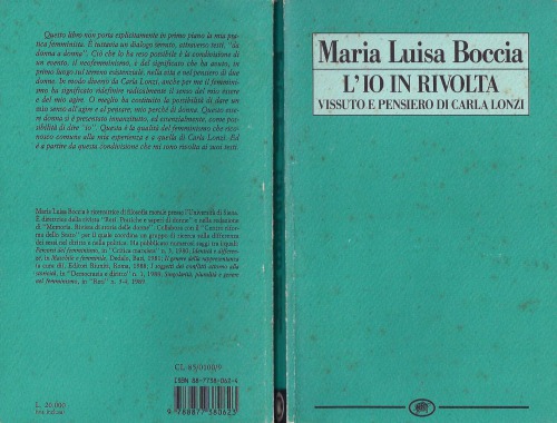 L'io in rivolta. Vissuto e pensiero di Carla Lonzi