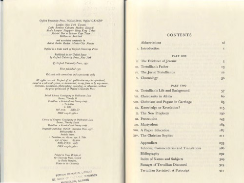 Tertullian: A Historical and Literary Study