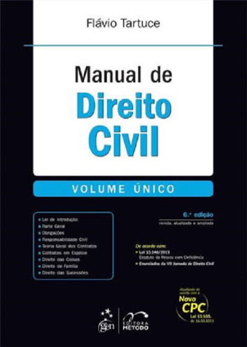 Manual de Direito Civil 6ª edição - Volume Único