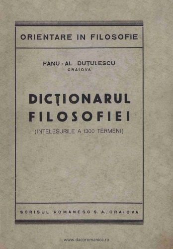 Dicționarul filosofiei (Înțelesurile a 1300 termeni)