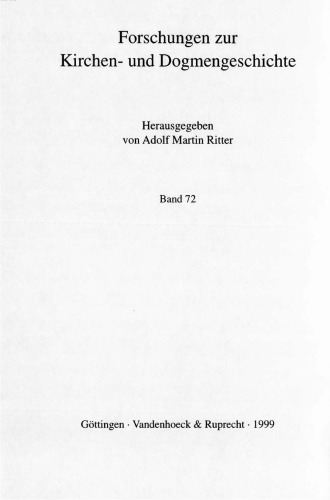 Die Trinitätstheologie und Christologie des Euseb von Caesarea : eine dogmengeschichtliche Untersuchung seiner Platonismusrezeption und Wirkungsgeschichte