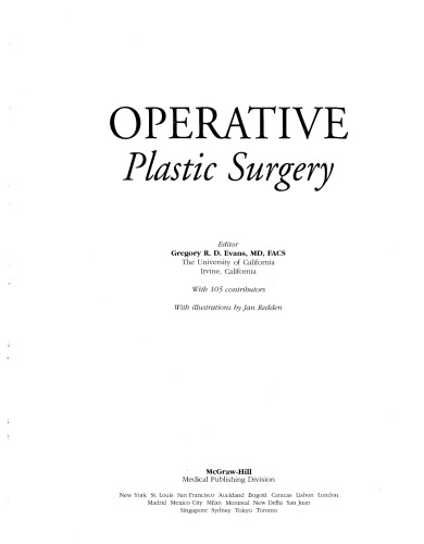 Operative Plastic Surgery