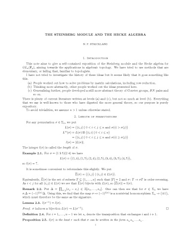 The Steinberg module and the Hecke algebra [expository notes]