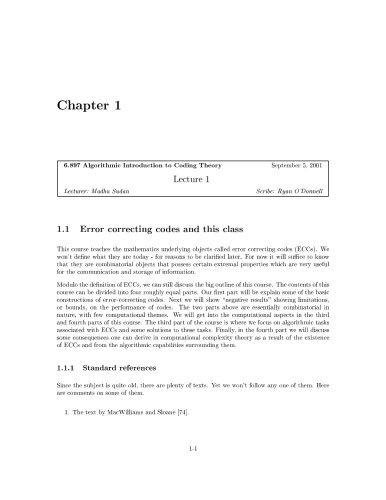 Algorithmic Introduction to Coding Theory [Lecture notes]