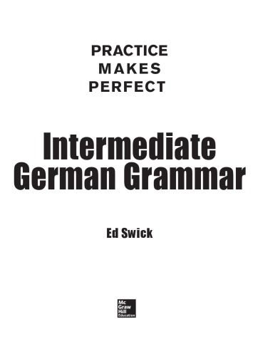 Intermediate German Grammar