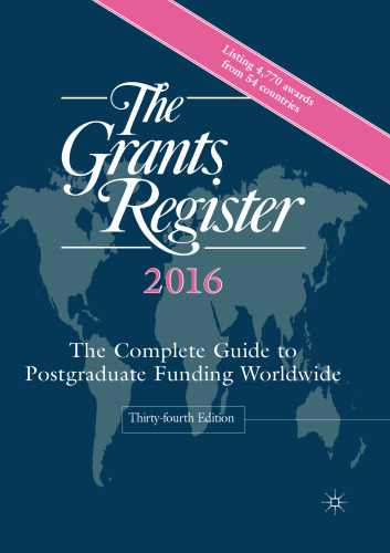 The Grants Register 2016