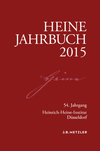 Heine-Jahrbuch 2015: 54. Jahrgang