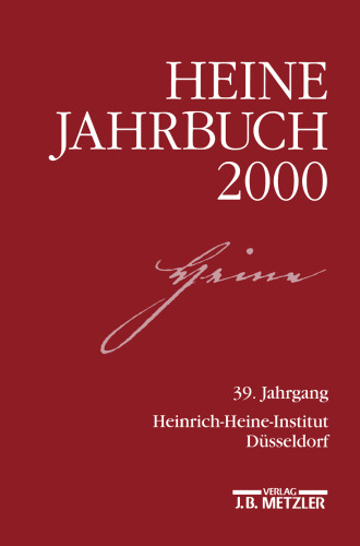 Heine-Jahrbuch 2000: 39. Jahrgang