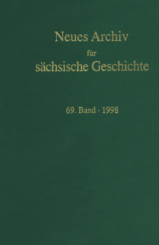 Neues Archiv für sächsische Geschichte