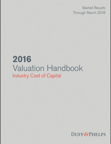 2016 valuation handbook: industry cost of capital