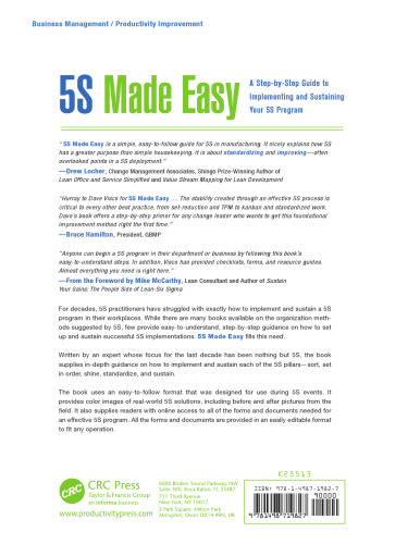 5S made easy: a step-by-step guide to implementing and sustaining your 5S program