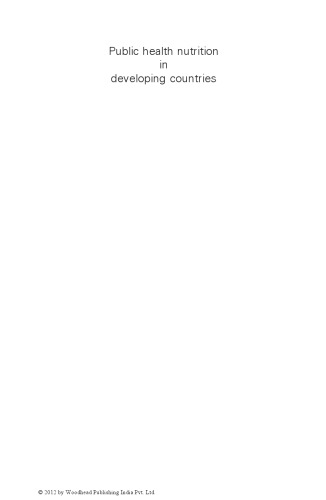 Public health nutrition in developing countries